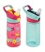 Contigo 14oz Autospout Striker Kids Water Bottle, Cherry Blossom & Aqua Float (2 Pack)