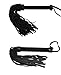 Premium Suede Flogger for Horse Training Crop Whip (18 Soft Suede Tails) (Black) Suede Covered Handle with Wrist Strap