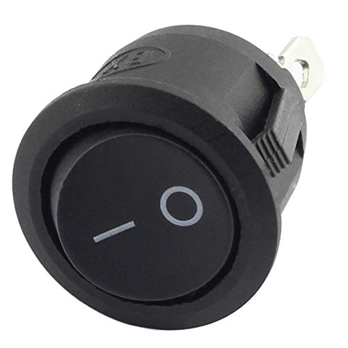 image for Magic&shell 4-Pack Round Rocker Power Switch 6A 250V AC 2 Pin 2 Positi