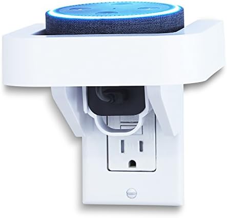 AC Mount for Amazon Echo Dot &amp; Tap, Wall Mount Holder Accessory by AO Fountain - Plugs into Wall Outlet - Eco-Friendly Cable Organizer