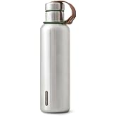BLACK+BLUM - Water Bottle - Stainless Steel Thermal Insulated Leak Proof Travel Thermo Flask with Wide Spout and Stylish Vegan Leather Carry Loop - Keeps Hot for 12 hrs, Cold for 24 hrs, Olive - 750ml
