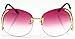 Elite RIMLESS OVERSIZED VINTAGE RETRO Butterfly Upside Down Sun Glasses
