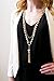 Sarah Women's Layered Pearl Fashion Lanyard with Tassel Pendant