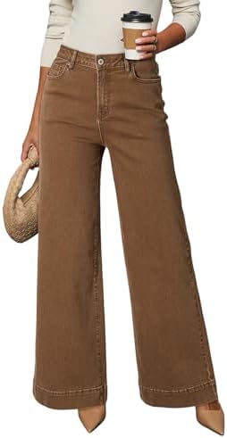 Dokotoo Jeans for Women Capri Wide Leg High Waisted 2026 Trendy