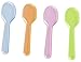 Taster Spoons - 500-Count Mini Tasting Spoons, Disposable Plastic Dessert Spoons for Ice Cream, Gelato, Appetizer Sampling, 4 Assorted Colors, Party Supplies, 3.25 Inches