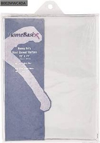 70X72 Wht Vinyl Shower Liner