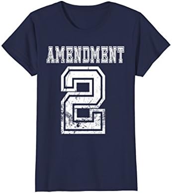 Womens 2nd Amendment 2 Gun Rights U.S. USA Gift T Shirt Pro-Gun XL Navy