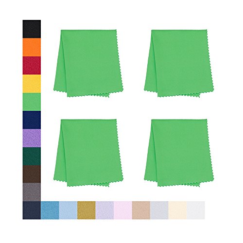 Eyeglass Cleaner Microfiber Cloth - Glasses Cleaner For All Gentle Surfaces, Touchscreens, Smartphones, Camera Lenses, LCD & HD Screens -Green, 4 Pack- By OptiPlix