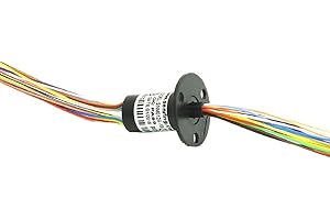 HOMRY SENRING Mini Electric Slip Ring OD 12.5mm 18 Wires 1.5 Amp 150RPM 240VDC/VAC Signal Transmission Rotary Joint for monitor Robotic (18 Wire 1.5A)