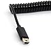 BSHTU Coiled Micro USB to Mini USB Adapter Cable Spring Micro USB B Male to Mini USB 5 Pin Male Converter Code 3FT 1M
