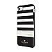 kate spade new york Protective Hardshell Case for iPhone 8, iPhone 7 & iPhone 6/6s - Stripe 2 Black/White/Gold Foil
