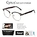 Cyxus Blue Light Glasses Men Retro Semi Rimless Clear Blue Light Glasses for Computer Eye Strain Gaming Glasses Anti Harmful Blue Light for Men Women