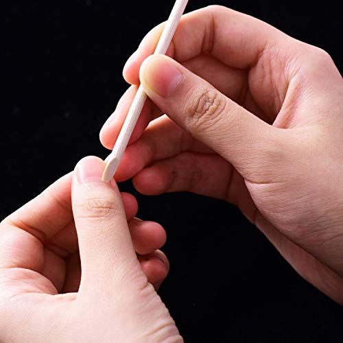 image for Onwon 200 Pieces Orange Wood Sticks - Double Sided Nail Art Multi-Func