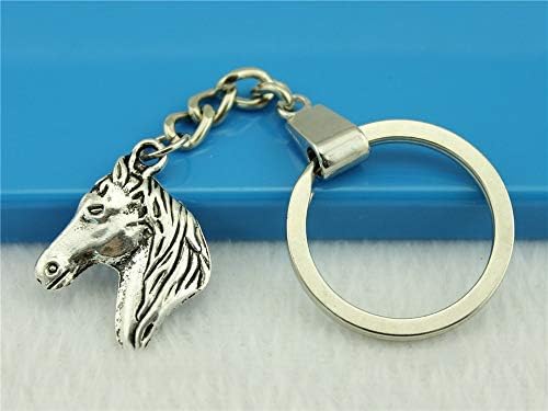WYSIWYG 3 Pieces Key Chain Women Key Rings Couple Keychain for Keys Horse Head 28x22mm
