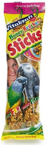 Vitakract Parrot Kracker Treat Sticks with Honey and Anise 2pk, Case of 5, 5 count (Pack of 1)