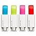 Urbo Short Micro USB Cable for Charging Mobile Phones (4-Pack) - Keyring/Keychain Design - Handy, Portable and Travel Friendly - Easy to Carry, Impossible to Forget