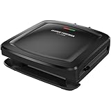 George Foreman Rapid Grill Series, 4-Serving Removable Plate Electric Indoor Grill and Panini Press, Black, RPGF3601BKX