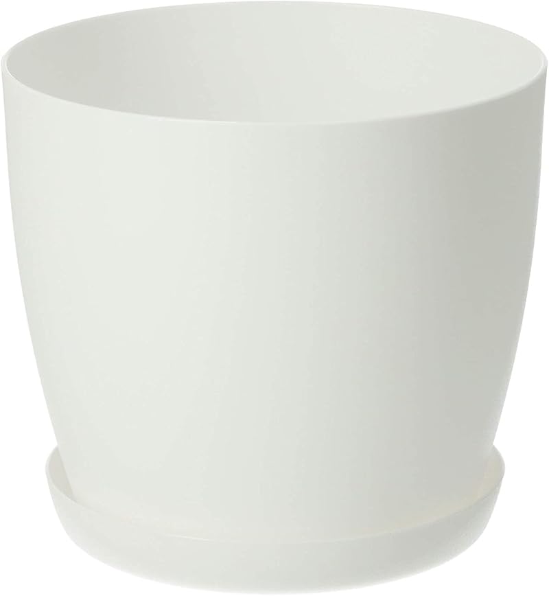 B2C Flower Pots 6 Colours 8 Sizes Matt Plastic Plant Pots Planter + Saucer Tray