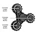 Friendly Fidgets Fidget Spinner Gear Wheel Prime With Fidget Buttons Stress Reducing EDC Tri Spinning Hand Fidget Wheel Toys for Kids and Adults with Anxiety 3+ Minute Spin (Fidget Gear Wheel)