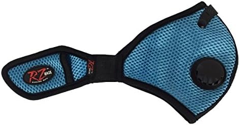 RZ Dust/Pollution Mask Bonus Pack w/5 Lab Tested Filters, Model M2, Mesh, Light Blue, Size Medium