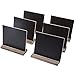 Xgood 10 Sets Mini Chalkboard Easel Signs Wooden Small Blackboard Message Boards with Vintage Style and 2 Pieces Non-Woven Eraser for Food,Party,Wedding,Bar and Event Decoration