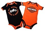 Harley-Davidson Baby Boys' Daddy Rides A Harley Creeper 2-Pack 1153042
