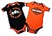 Harley-Davidson Baby Boys' Daddy Rides A Harley Creeper 2-Pack 1153042 (3/6M) Orange