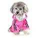 PEGASUS Pet Clothes for Puppy Cat Small Dog Soft Velvet Crown Jumpsuit Coat Hooide Pajamas Tracksuit Pink S