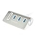 FREEGENE 3-Port Aluminum USB 3.0 Hub with SD/TF Card Reader Combo for iMac, MacBook Air, MacBook Pro, MacBook, Mac Mini, PCs and Laptops