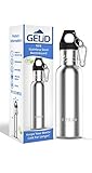 Premium Stainless Steel Beer BottleGuard By Gelid - Standard 12 oz Bottle Protector & Insulator - Waterproof Portable Beer Chiller - Leak-Free Lid - Contains Bottle Opener & Steel Carabiner