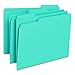 Smead Standard File Folders, 100 Count, Teal, 1/3-Cut Tabs, Letter Size (13143)