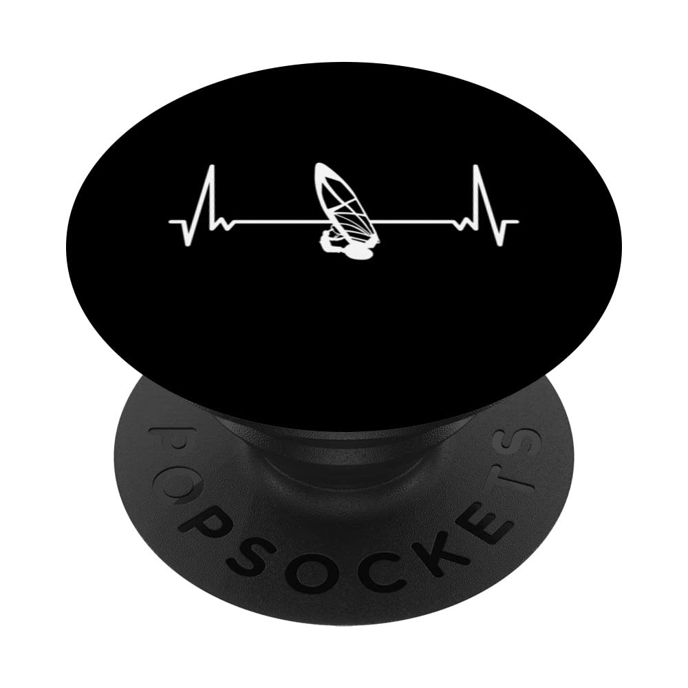 Heartbeat Surfing Windsurfing Windsurfer Windsurf PopSockets Swappable PopGrip