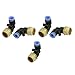 uxcell 5 Pcs 6mm Push in Connector 3/8 inches PT Thread Elbow Quick Fitting primary
