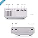 Meyoung TC80 LED Mini Projector, Home Theater LCD HD Movie Video Projectors Support 1080P TV HDMI Outdoor Indoor Movie Night, DVD Player, Smartphone, Laptop, Games (White), 4.5 inch rectange (FBA_JT-TC80)