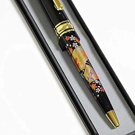 Amazon 蒔絵 ボールペン 扇面 漆器 ノック式 海外 ギフト 記念品 プチギフト お土産 プレゼント まきえ 油性ボールペン 文房具 オフィス用品
