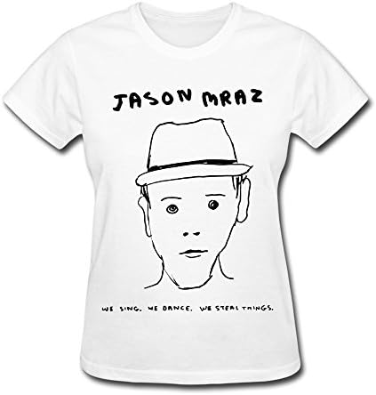 SIANDA Women's Jason Mraz We Sing We Dance We Steal Things I'm Yours T-Shirts Size XL White