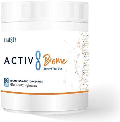 Activ8 Biome - Restore Your Gut with Key Spore Based Probiotics & Prebiotics for Powerful Gut Brain Access, gastrointestinal Support