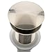 Commercial Lavatory Faucet Vessel Assembly Pop Up Stainless Steel Bathroom Sink Stopper Drain without Overflow, Brushed Nickel