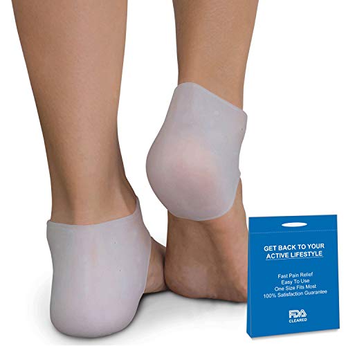 Plantar Fasciitis Treatment, Heel Pain Relief Protectors Foot Inserts for Achilles Tendonitis Tendon, Spurs, Fascia Support, Sore Feet, Bruised Foot Cracked Heels for Women Men 1 Pair
