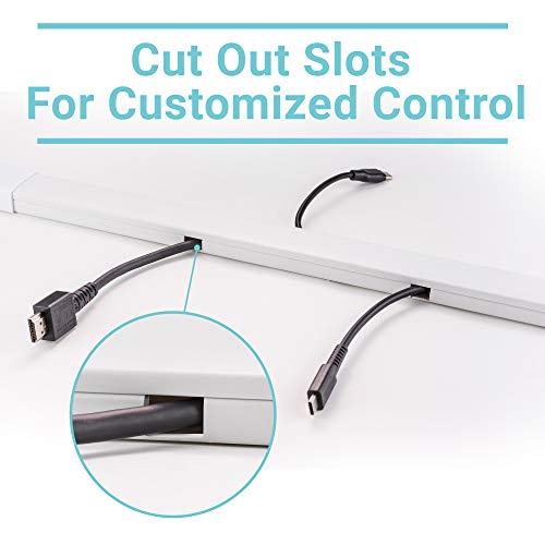 Cable Management On-Wall Raceway Kit, Easy Install, 200" Total w/19 Couplers, Covers Your Whole Project- Saves You Money, Conceal and Organize Cables & Wires Around Your Home, Office, TV - Thumbnail 6