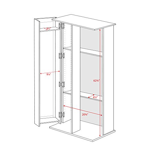 Espresso Grande Locking Media Storage with Shaker Doors