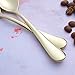 6 Piece Coffee Spoon 5-inch Stainless Steel Teaspoon Flatware Set Table Silverware Dishwasher Safe (Gold)