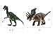 OMGOD 8 pcs Dinosaur Set, Dinosaur Toys Velociraptor Tyrannosaurus Velociraptor/Fast Robber Saichania Stegosaurus Triceratops Branchiosaurus, Kids Toy Realistic Jurassic Action for Boy