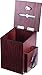 Wood Suggestion Box, Ballot Box with Pocket, Locking Hinged Lid and Pen for Wall or Countertop - Red Mahogany (Ballots Not Included)