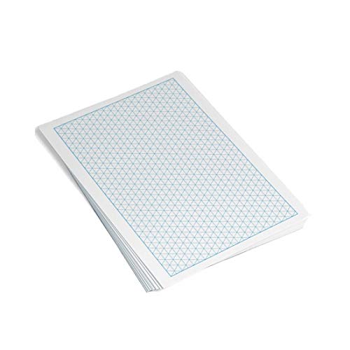 100 Sheets 10mm Isometric Grid Exercise Paper (GP0573)