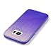 for Samsung Galaxy S7 Edge, G9350 Gradient Color Mirror Soft TPU Case with Shockproof PC Bumper for S7 Edge (Purple)