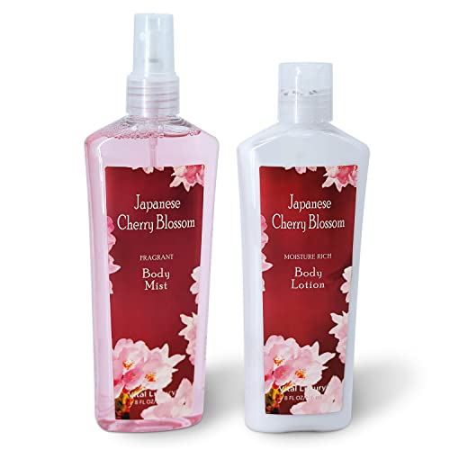 Vital Luxury Japanese Cherry Blossom Bath Set 8 Fl. Oz, Luxurious Pack
