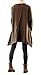 Mordenmiss Women's Pile Collar Sweatshirt Twill Asymmetry Baggy Midi Dress Pullover L Army Green