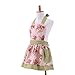 Cotton Canvas Pink Floral Gardening Toddler Apron for Children Cooking Baking Apron with Pockets Great Gift for Kid Girl Daughters (Kid Girls)