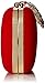 BMC Womens Elegant Rhinestone Peacock Clasp Velvet Cocktail Evening Handbag-RED